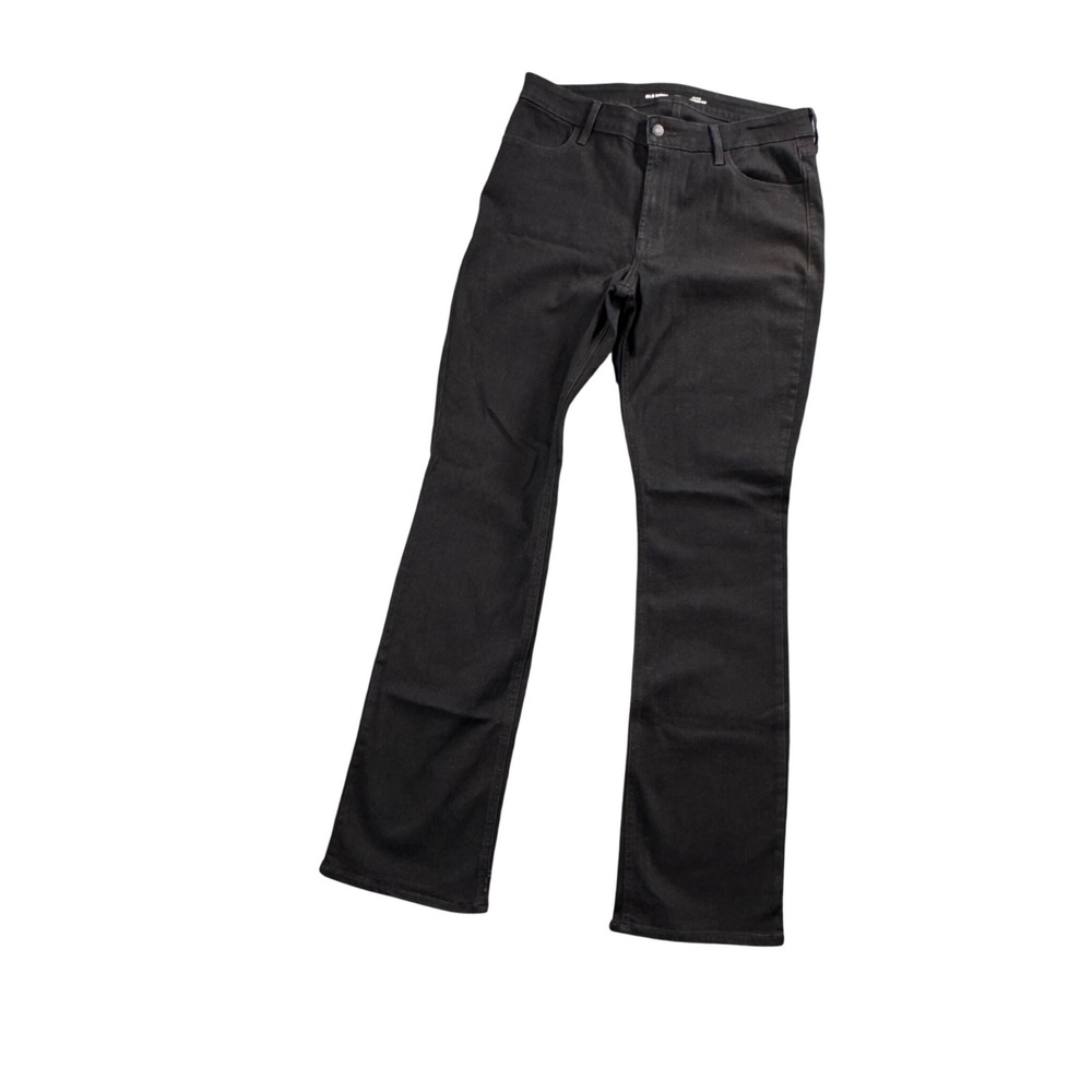 Old Navy Wow Boot-Cut Jeans Women 12 Tall Black Mid-Rise Denim Pants